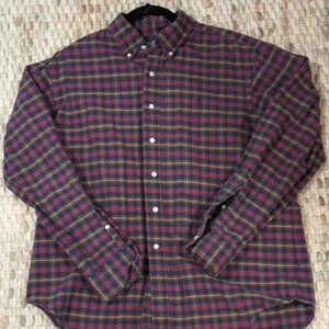 Ralph Lauren Shirt Mens Large red blue Checkered button down plaid button down